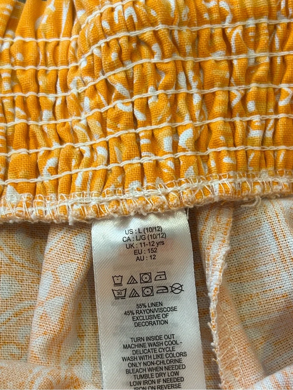 Max Studio Orange Printed Wide-Leg Paperbag Pants & White Tank Set 10/12